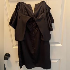 Gorgeous, off the shoulder short black mini.
